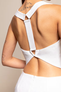 NOLIA LINEN WAISTCOAT WHITE