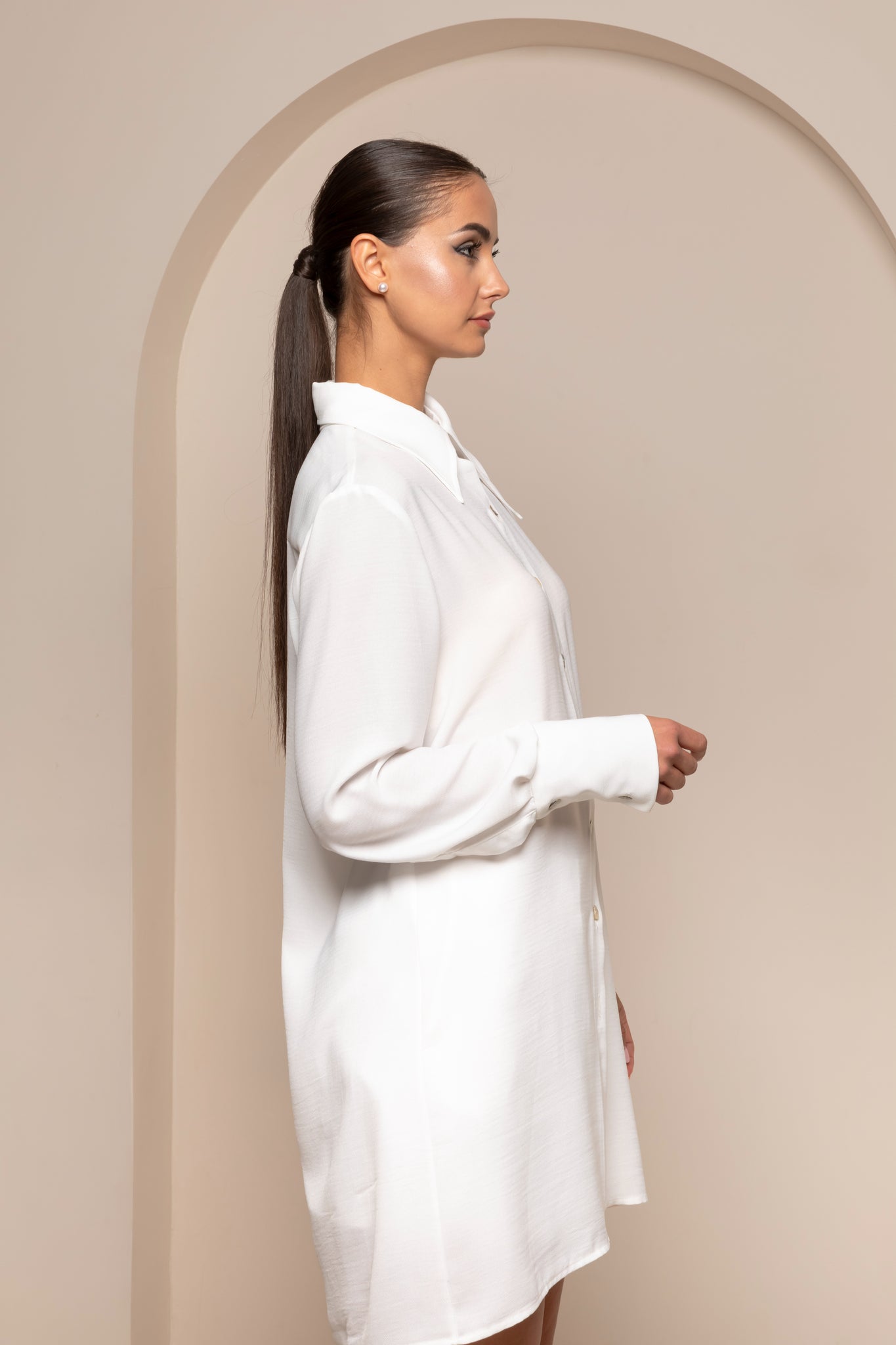 IZALIE WHITE COTTON SHIRT