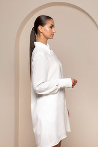 IZALIE WHITE COTTON SHIRT
