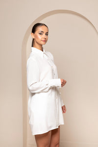 IZALIE WHITE COTTON SHIRT