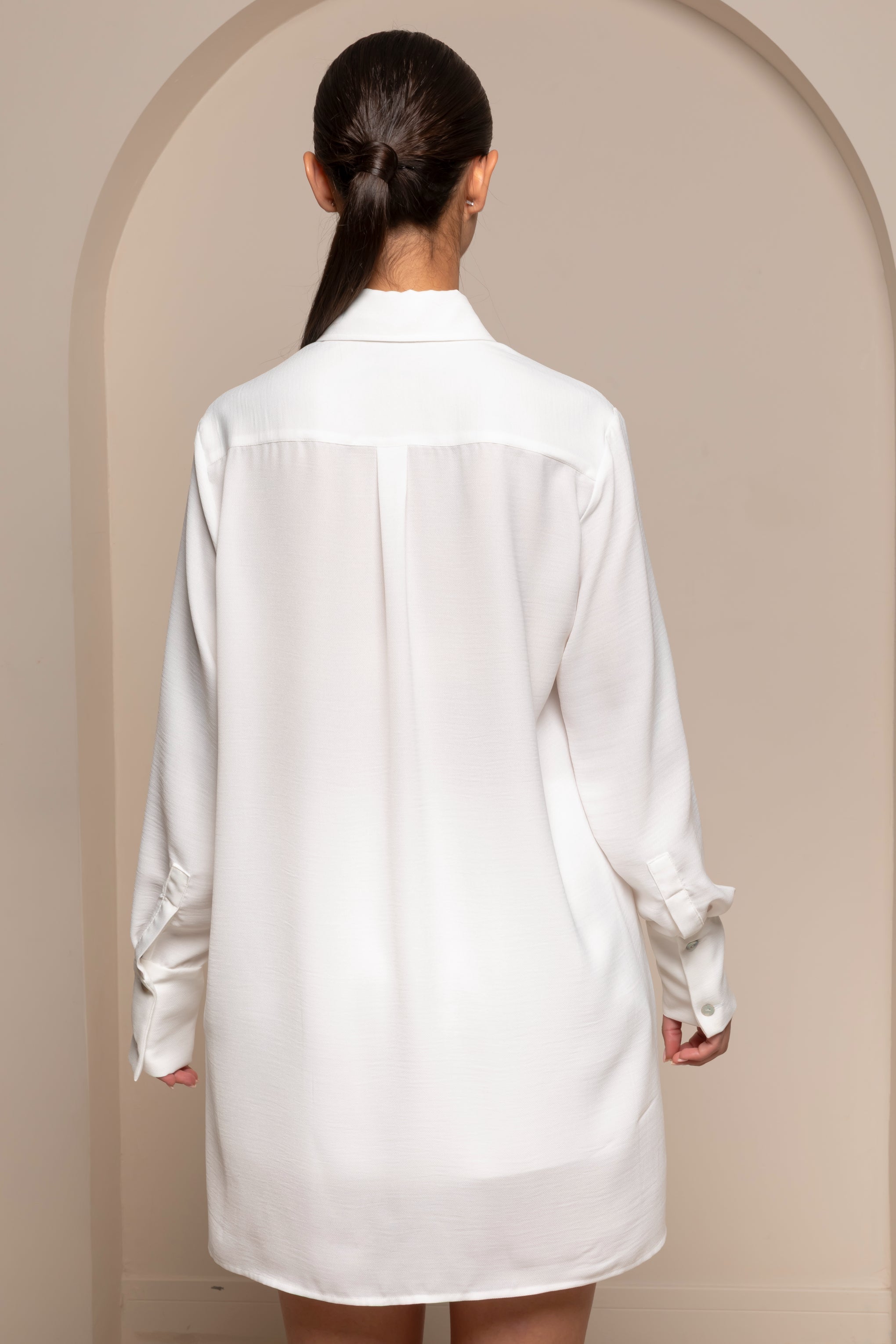 IZALIE WHITE COTTON SHIRT