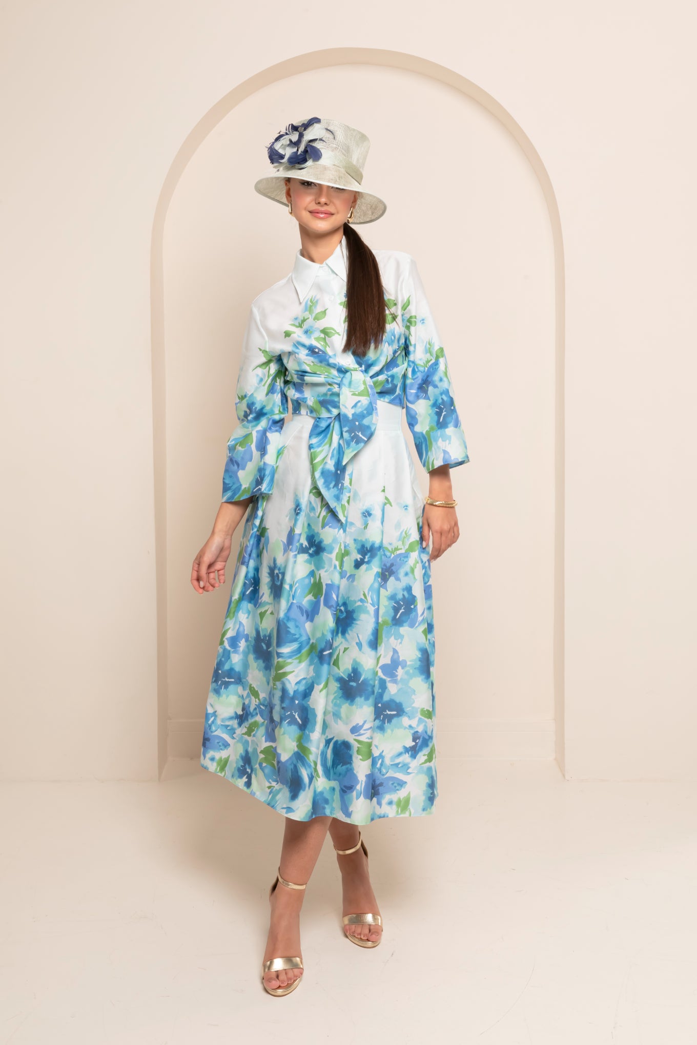 THE FIORELLA MIDI LENGTH SKIRT