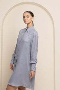 IZALIE  SKY MIST COTTON SHIRT