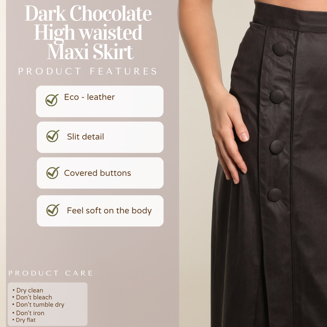 Dark Chocolate Maxi Skirt