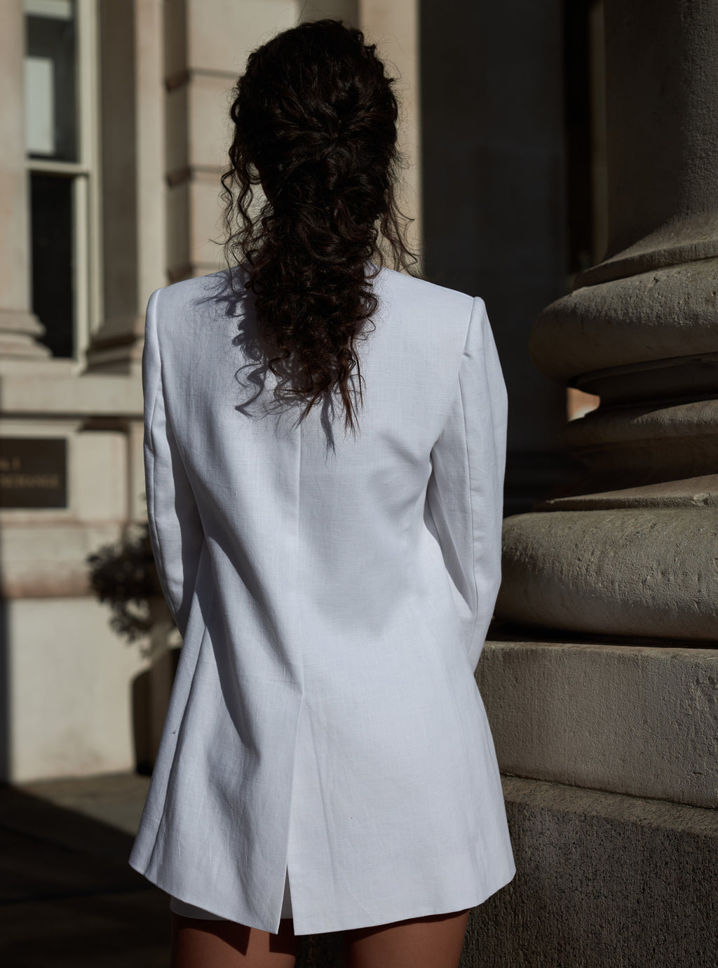 STRUCTURED TAILORED BLAZER WHITE