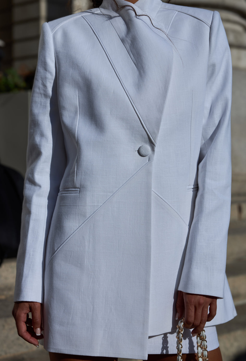 STRUCTURED TAILORED BLAZER WHITE