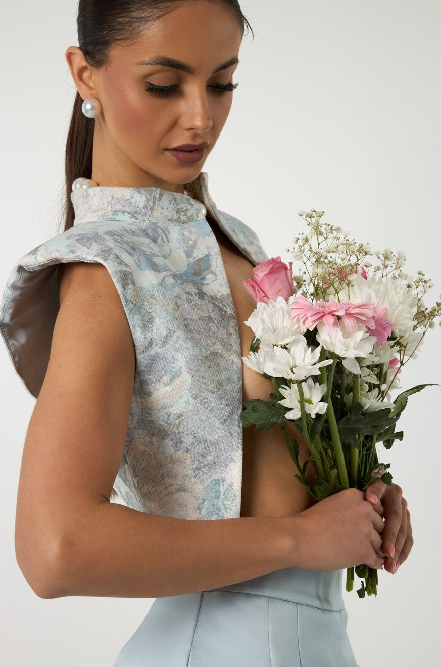 THEA CROPPED JACKET WITH ADJUSTABLE SLEEVES