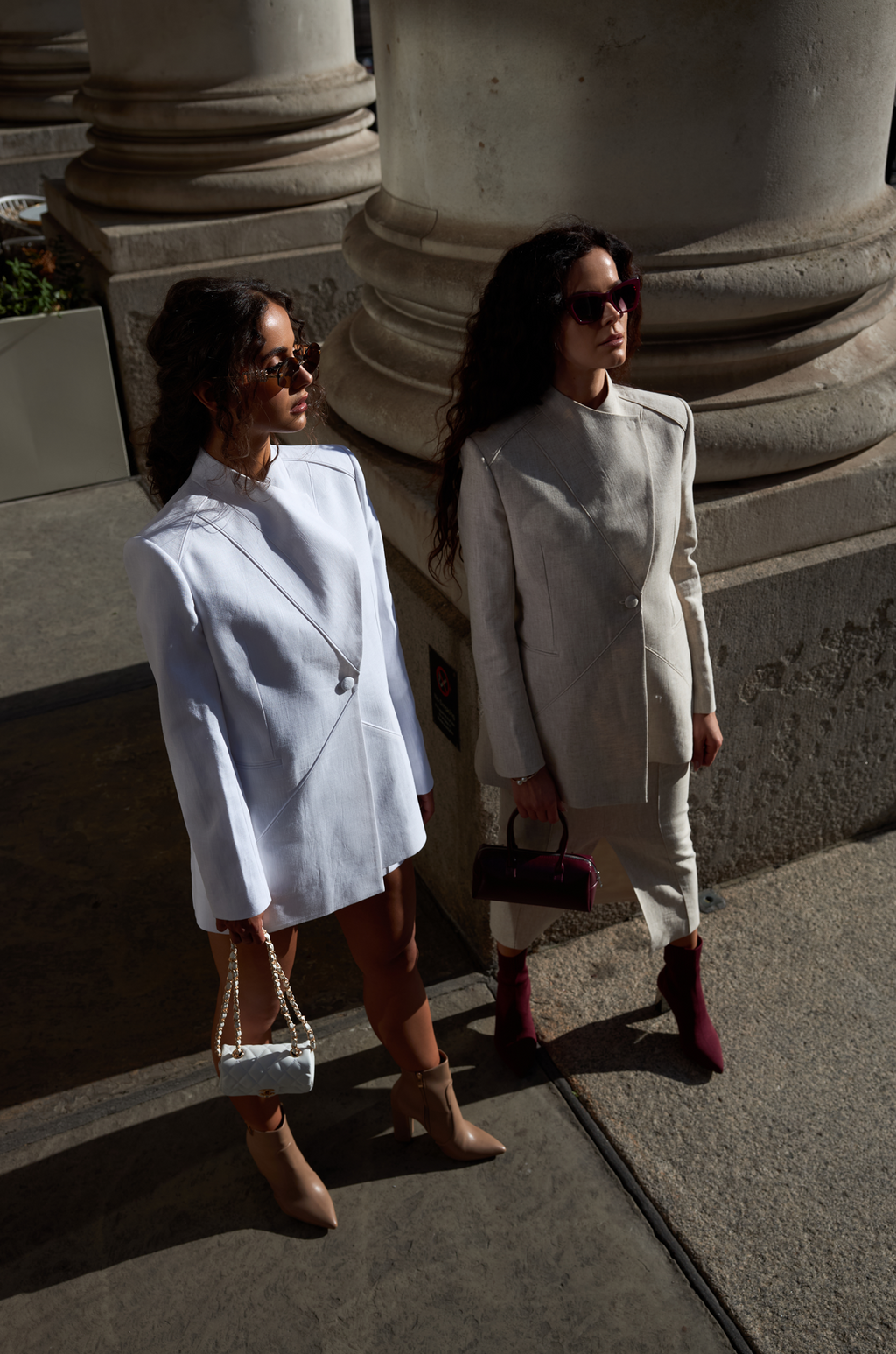 STRUCTURED TAILORED BLAZER WHITE