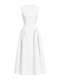 THE COSTWOOD LINEN DRESS WHITE
