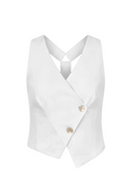 NOLIA LINEN WAISTCOAT WHITE