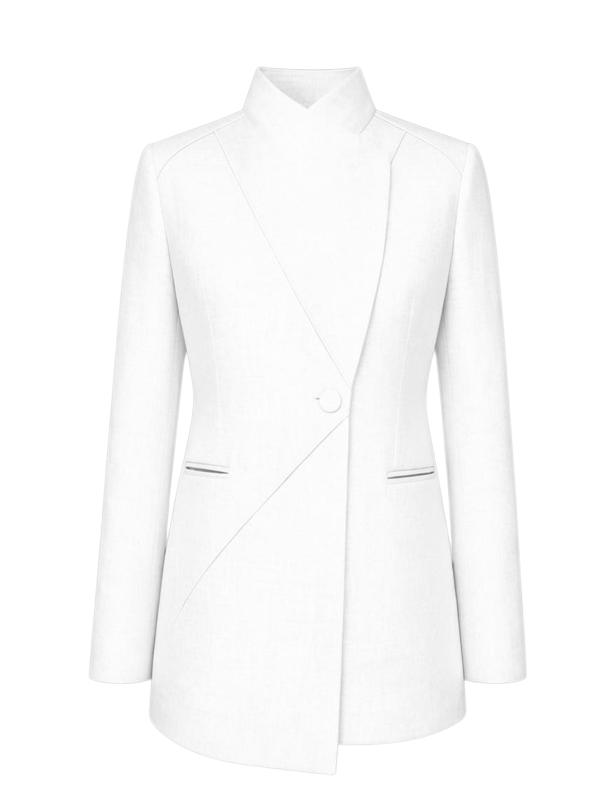 STRUCTURED TAILORED BLAZER WHITE