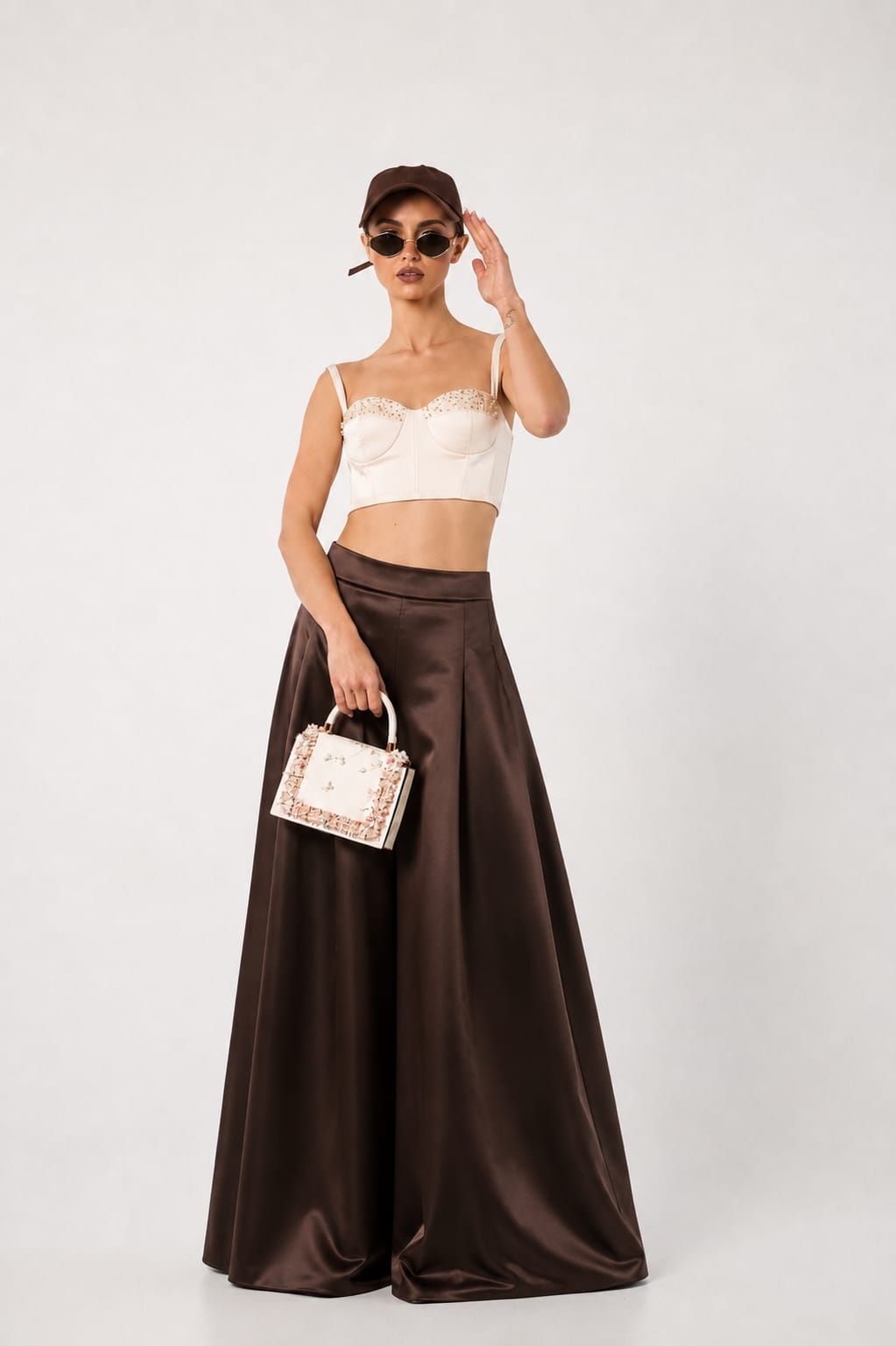 THE RIOT WIDE LEG IN CHOC BROWN